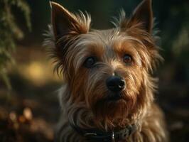 australiano terrier cane creato con generativo ai tecnologia foto