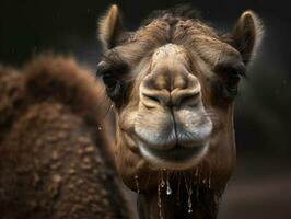 cammello ritratto creato con generativo ai tecnologia foto