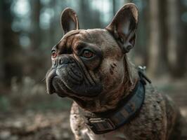 francese bulldog creato con generativo ai tecnologia foto