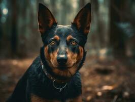 australiano kelpie cane creato con generativo ai tecnologia foto