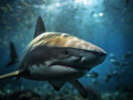 squalo ritratto creato con generativo ai tecnologia foto
