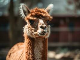 alpaca ritratto creato con generativo ai tecnologia foto