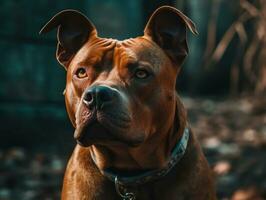 americano fossa Toro terrier cane creato con generativo ai tecnologia foto