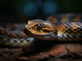 cobra ritratto creato con generativo ai tecnologia foto