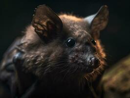 pipistrello ritratto creato con generativo ai tecnologia foto