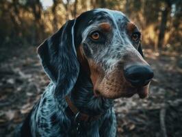 bluetick coonhound cane creato con generativo ai tecnologia foto