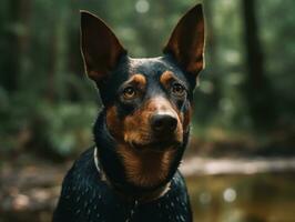 australiano kelpie cane creato con generativo ai tecnologia foto