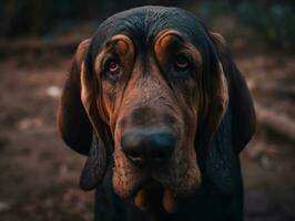 nero segugio cane creato con generativo ai tecnologia foto