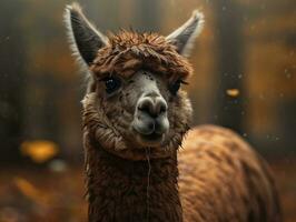 alpaca ritratto creato con generativo ai tecnologia foto