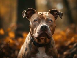 americano fossa Toro terrier cane creato con generativo ai tecnologia foto