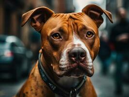 americano fossa Toro terrier cane creato con generativo ai tecnologia foto