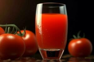 pomodoro succo bicchiere naturale. creare ai foto