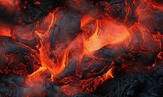 ai generativo. avvicinamento di raffreddato lava textures a partire dal un' vulcano. creato con ai foto