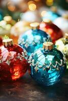 colorato e scintillante Natale decorazioni foto