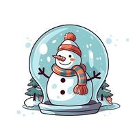 Natale neve personaggio inverno contento illustrazione allegro vacanza cartone animato generativo ai. foto