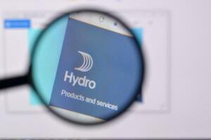 homepage di norsk hydro sito web su il Schermo di pc, url - idro.com. foto