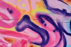 colorato sfondo di graffiti pittura opera d'arte con luminosa aerosol strisce e bellissimo colori foto