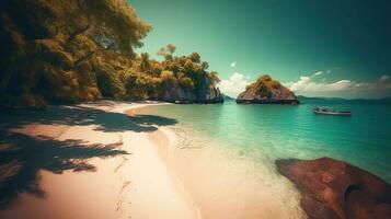 sorprendente e bellissimo tropicale spiagge nel il estate stagione, generativo ai foto