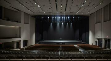 elegante grande concerto sala per musica prestazione foto