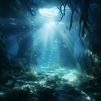 sorprendente subacqueo mondo scenario foto