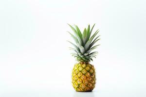 un' ananas frutta su bianca sfondo generativo ai foto