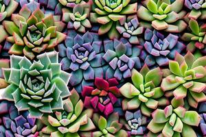 succulente sfondo, ai generativo foto