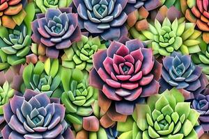 succulente sfondo, ai generativo foto