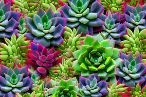 succulente sfondo, ai generativo foto