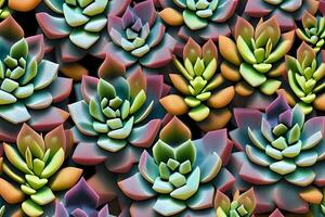 succulente sfondo, ai generativo foto