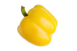 pepe isolato. un peperone giallo isolato su sfondo bianco foto