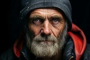 un vecchio uomo con un' barba e un' cappello foto