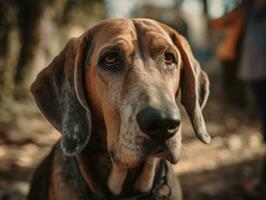 cane da caccia cane creato con generativo ai tecnologia foto