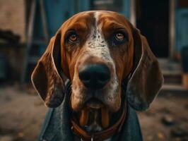 cane da caccia cane creato con generativo ai tecnologia foto