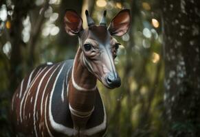 okapi ritratto creato con generativo ai tecnologia foto