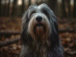 barbuto collie cane creato con generativo ai tecnologia foto