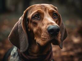 cane da caccia cane creato con generativo ai tecnologia foto