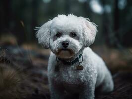 bichon frise cane creato con generativo ai tecnologia foto