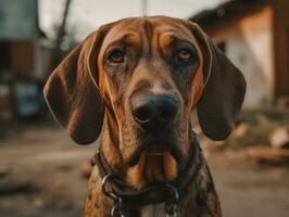 cane da caccia cane creato con generativo ai tecnologia foto