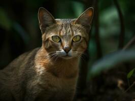 singapura gatto ritratto vicino su creato con generativo ai tecnologia foto