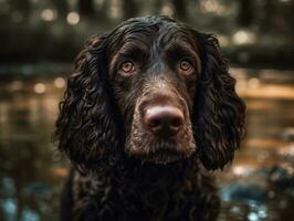 americano acqua spaniel cane creato con generativo ai tecnologia foto
