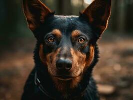 australiano kelpie cane creato con generativo ai tecnologia foto