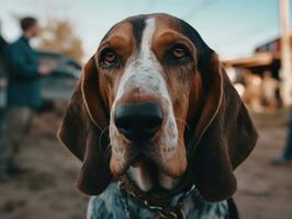 cane da caccia cane creato con generativo ai tecnologia foto