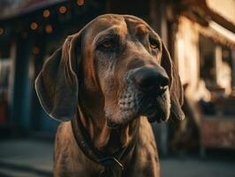 cane da caccia cane creato con generativo ai tecnologia foto