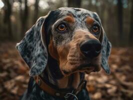 bluetick coonhound cane creato con generativo ai tecnologia foto