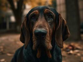 nero segugio cane creato con generativo ai tecnologia foto