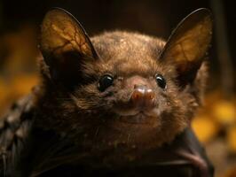 pipistrello ritratto creato con generativo ai tecnologia foto