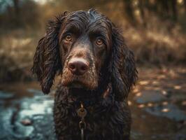 americano acqua spaniel cane creato con generativo ai tecnologia foto