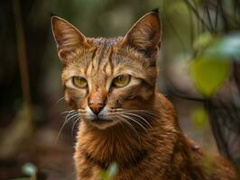 havana Marrone gatto ritratto vicino su creato con generativo ai tecnologia foto