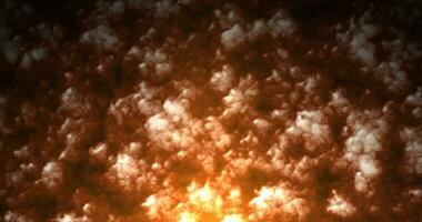 astratto arancia raggiante Fumo a partire dal fuoco di bivacco sfondo foto