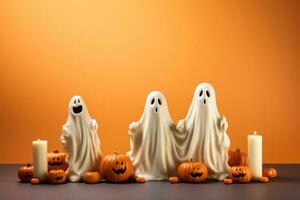 un' spettrale Halloween a tema bagno specchio arredamento isolato su un' pendenza sfondo foto